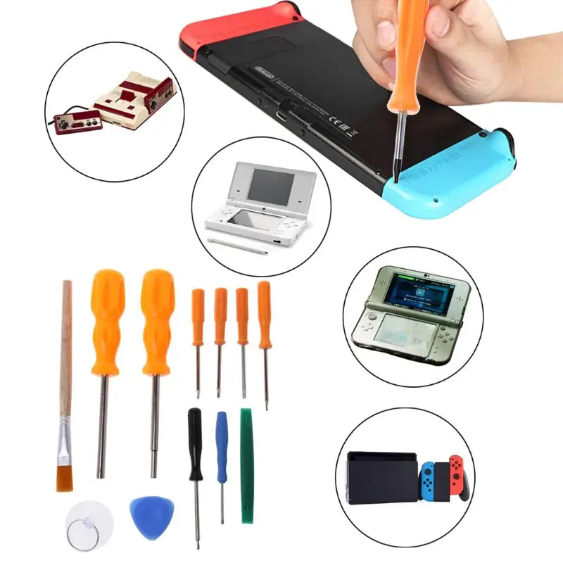 

12 in 1 Professional Repair Tool Kit Screwdriver Multitool Hand Prying Tools for Nintendo Switch NS Xbox360 Game Controller