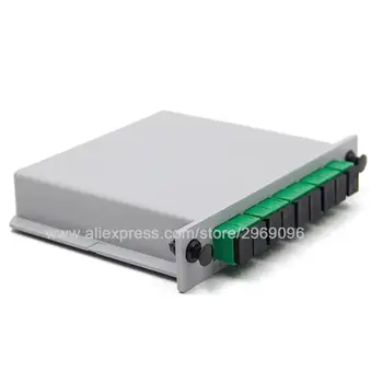 

Fiber Branching Device 1x8 Box Cassette Card Inserting PLC splitter Module SC APC Connector Fiber Optical PLC Fiber Tool