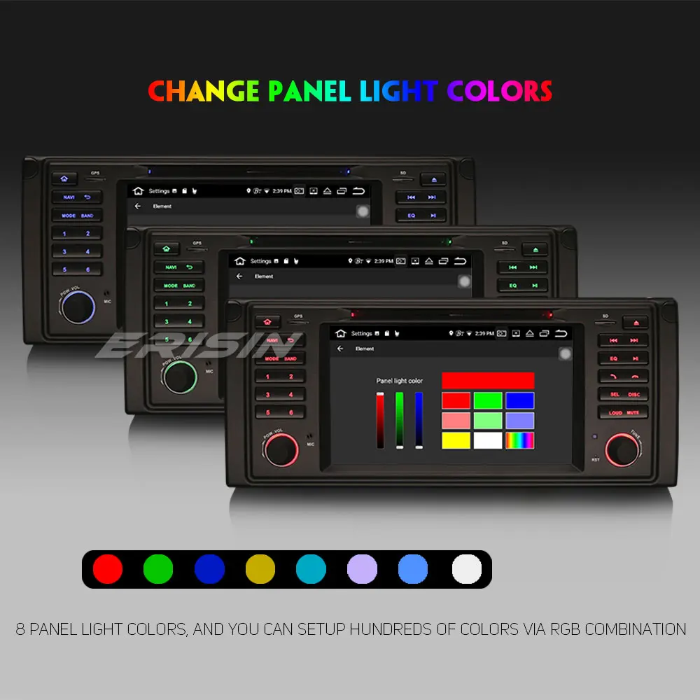 Perfect Erisin ES7339B 2 din Android 8.0 Octa Core 4GB RAM Car DVD GPS DAB for BMW 5er E39 E53 X5 M5 GPS Radio BT 4