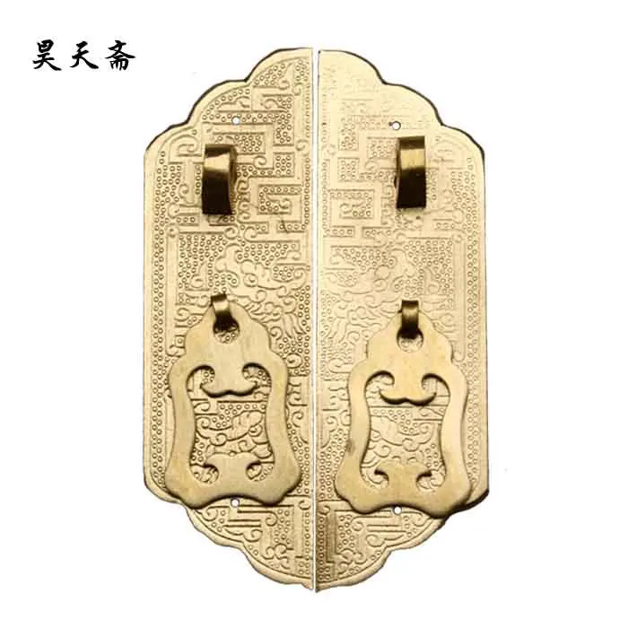 

[Haotian vegetarian] copper straight handle / Ming and Qing antique furniture, brass fittings / Chinese Accessories HTC-077