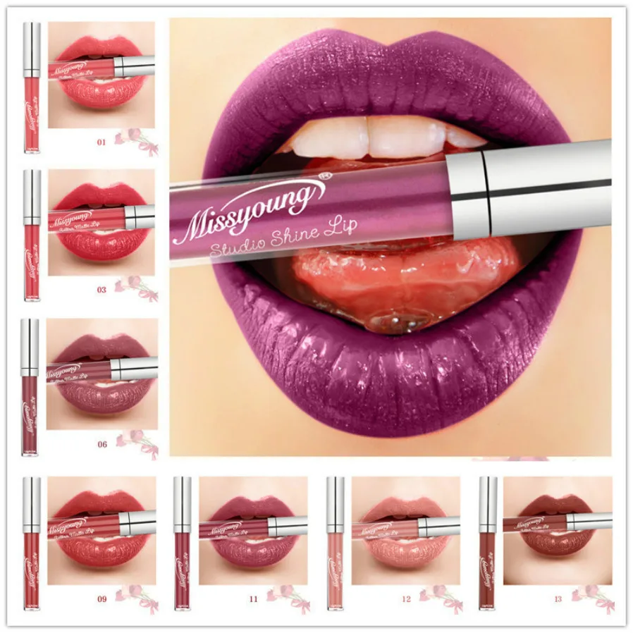 

20 Color Lips Makeup Matte Lip Gloss Matt Liquid Lipstick Women Make Up Cosmetics Mate Batom Beauty Lip Pearly Metallic Lipstick