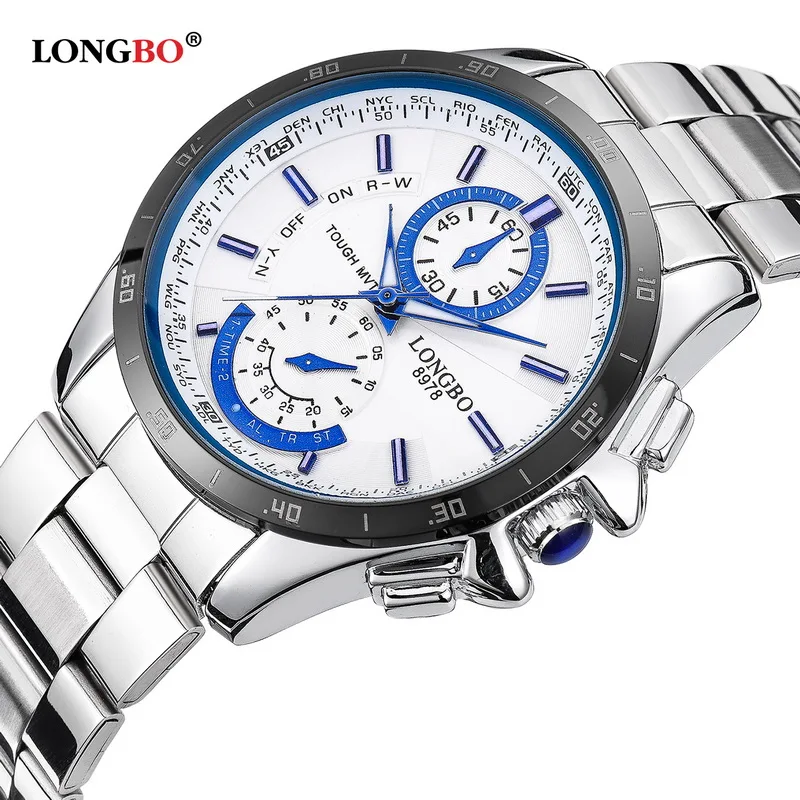 Longbo Brand Fashion Sports Army Watches Men Stainless Steel Watch