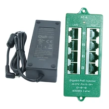 4 порта гигабитная мощность по Ethernet PoE+ автоматический переговорный инжектор с 48 Вольт 120 Вт Источник питания: AT-4-48v120w