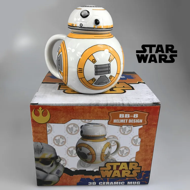 Креативная керамическая кружка в стиле Звездных войн с R2-D2-роботом, BB-8-робот, кофейная чашка Дарт Вейдер, фарфоровая чайная чашка, стакан для детей, подарок другу