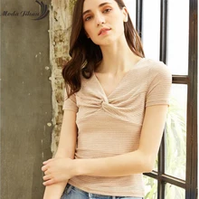 Moda jihan/женская футболка с v-образным вырезом, пляжные бикини, футболка, сексуальные женские топы, хлопковые Летние Повседневные Вечерние стрейчевое большого размера для девочек