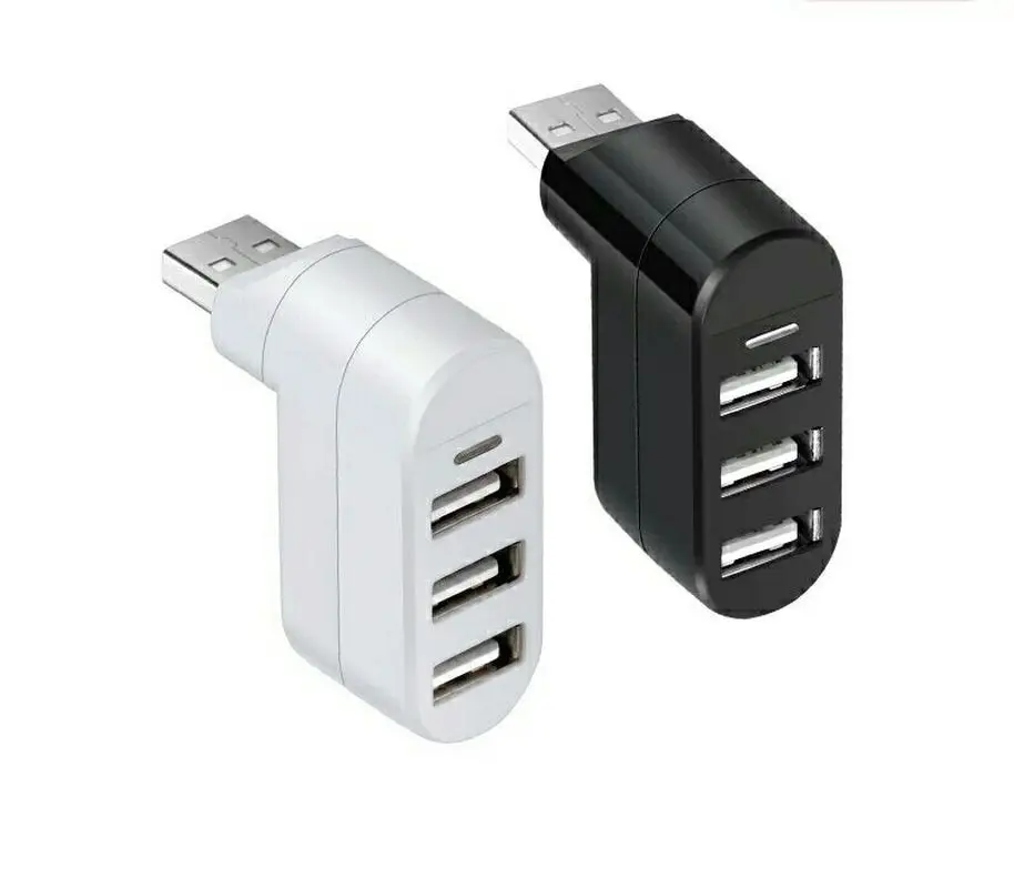 

Rotatable High Speed 3 Ports USB Splitter Adapter for Notebook/Tablet Computer PC Peripherals