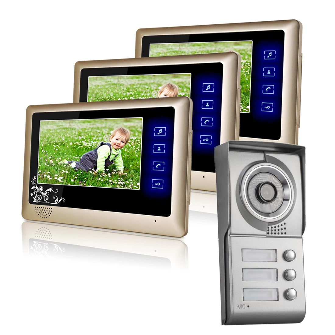 

809MC13 7" TFT LCD Screen with No Radiation, Low Power Consumption and High Definition, Mute Indoor Intercom Function