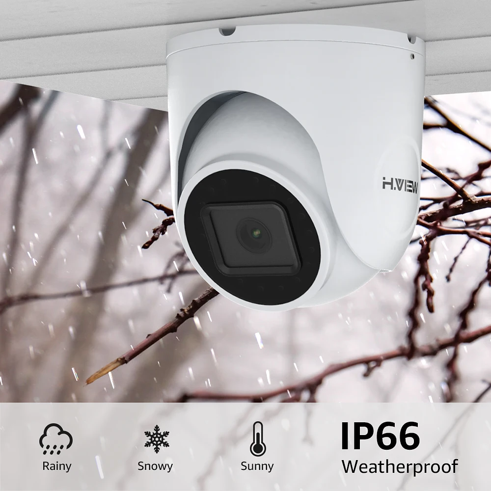  HVIEW IP Camera 5MP PoE Onvif IP Camera 5mp Outdoor Security Cameras Outdoor Indoor Home Security C