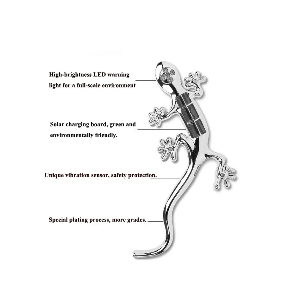 Солнечный геккон цинковый сплав хром 3D Металлическая Эмблема для машины значок наклейки Наклейка мотоцикл декорация для автомобилей на автомобиль Стайлинг