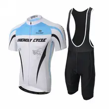 XINTOWN Mens Short Sleeve Cycling Jersey 3D Padded Bib Short Set Quick-Dry White