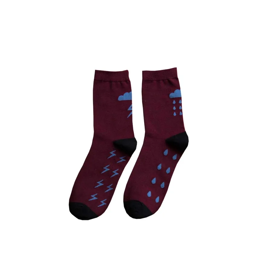 [WPLOIKJD] каток осень зима для мужчин homme Calcetines de weer молния, облако patroon mannen в buis sokken