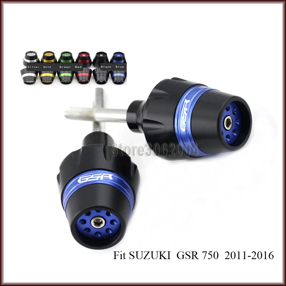 

Frame Slider Crash Protector Bobbins Falling Protection Motorcycle Accessories For SUZUKI GSR750 GSR 750 2011-2014 Logo CNC