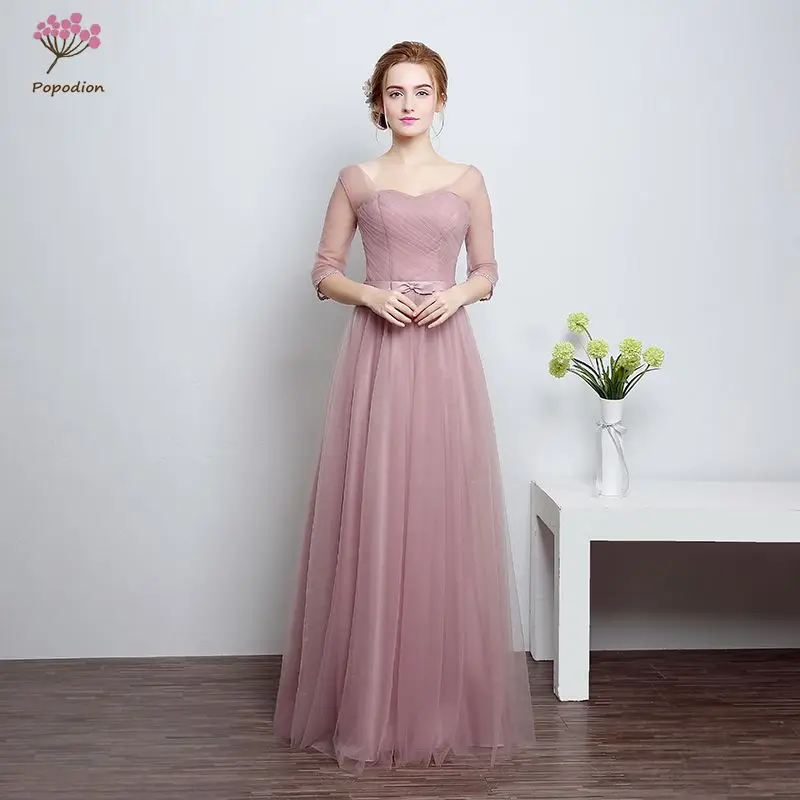 

bridesmaid dresses long bridesmaid gown bridesmaids dresses sisters formal dresses prom dresses with sleeve ROM80086-1