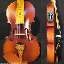 Коричневый цвет новая модель 5 струн 4/4 электрическая скрипка+ акустическая скрипка#9452