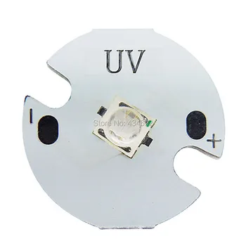 

Free Shipping Epileds 3W UV Ultra Violet High Power LED 365NM with 16mm PCB Heatsink For UV-Curing Disinfect 10PCS/LOT