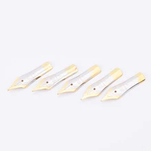 1 шт. стандартная Перьевая ручка Перо из нержавеющей стали прямая законцовка для Jinhao серебро золото