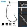 100pcs/lot Fishing Hook 1/0-5/0# Worm Hook Black Color Jig Big Hook SoftBait Fishhook Simple opp bag package ► Photo 2/5