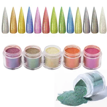 

2019 NEW 13 Colors Holographic Powder Dip Nail Powders Revel Nail Dipping Powder 10ML Jar Nail Dipping Powder Kits(Without Lamp)