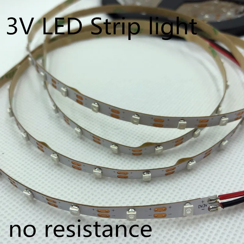 Светодиодные полосы света 3 V никакого сопротивления светодиодные 5 мм 60 шт./м нет