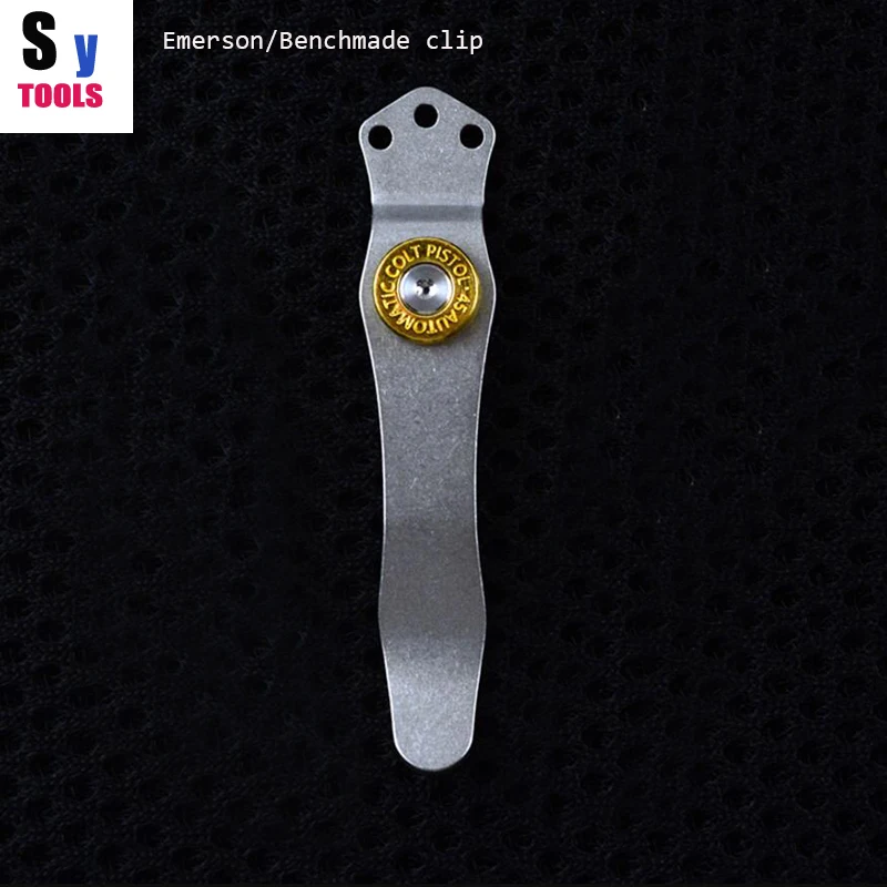 

Knife button pocket clip Material TC4 Titanium alloy Knife Clip New arrive sy tools Surface stone wash