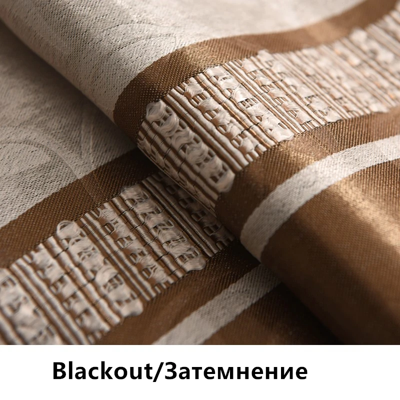 Роскошные нити готовой продукции полосой современные шторы плотные гостиных для