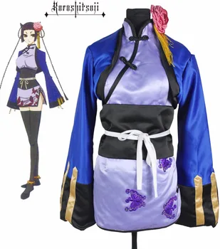 

Black Butler Kuroshitsuji Ran mao Blue Cat Cheongsam Cosplay Costume