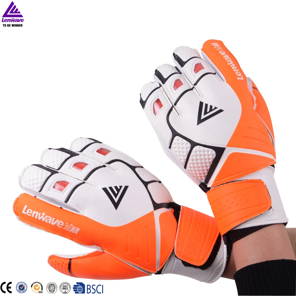 Profession Training Goalkeeper Gloves With Fingerboard Durable Senior