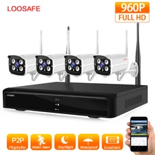 LOOSAFE видеокамера с Wi-Fi система NVR комплект 960 P HD Беспроводная CCTV наружная ip-камера система домашнего видеонаблюдения