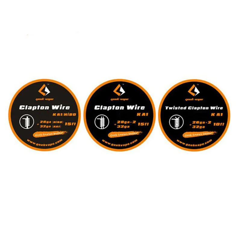 Атомайзер 5 м GeekVape Clapton 100% оригинал DIY KA1 лента 26GA/Ni80/ 28GA/32GA DIY|atomizer diy|atomizer wireclapton wire |