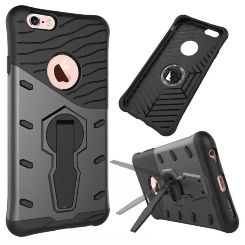 Чехол для iPhone 6 6S Plus плюс вращающийся кронштейн Жесткий PC + TPU чехол щедрые назад