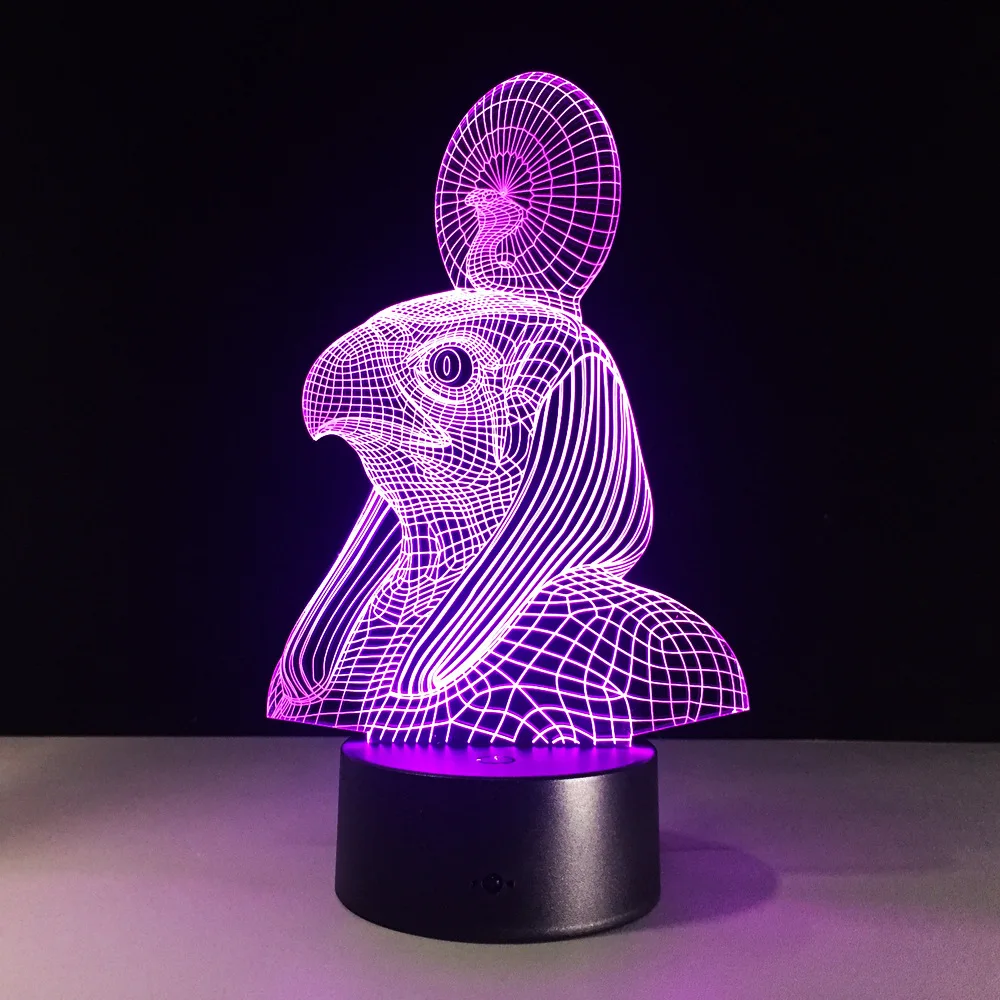 Египетский Anubis 3D светильник светодиодный ночник иллюзия Цвет Изменен Рождественский подарок игрушка USB светильник s Прямая поставка