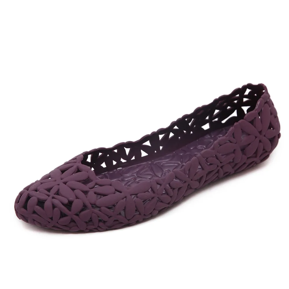 --2017 women's fashion hollow out sandals Woman flowers jelly shoes women sweet flat shoes fashion garden shoes lady Beach shoes