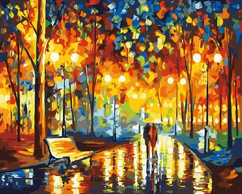 

Frameless diy digital painting hand painted living room abstract couple landscape painting painting by numbers pictures
