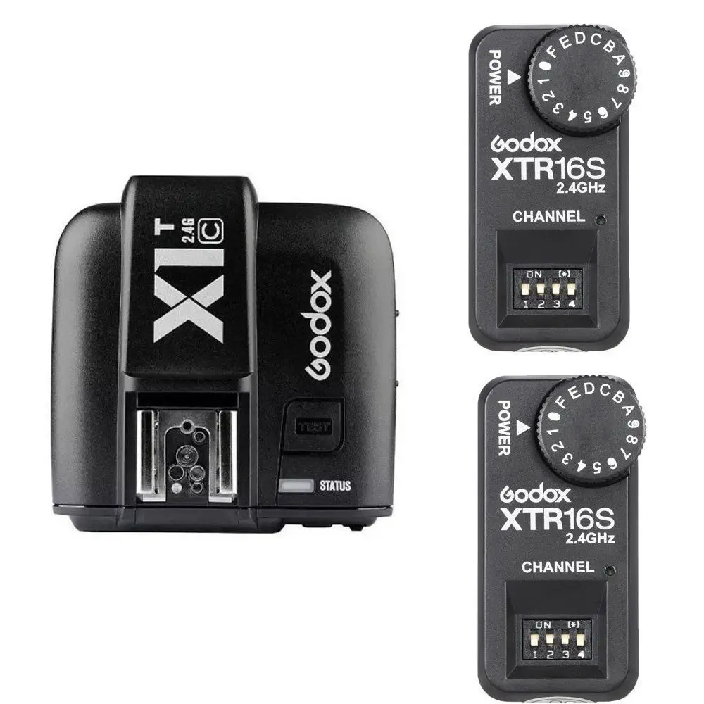 

Godox X1T-C TTL 2.4G Wireless Trigger +2x XTR-16S Flash Receiver for V850 V860C