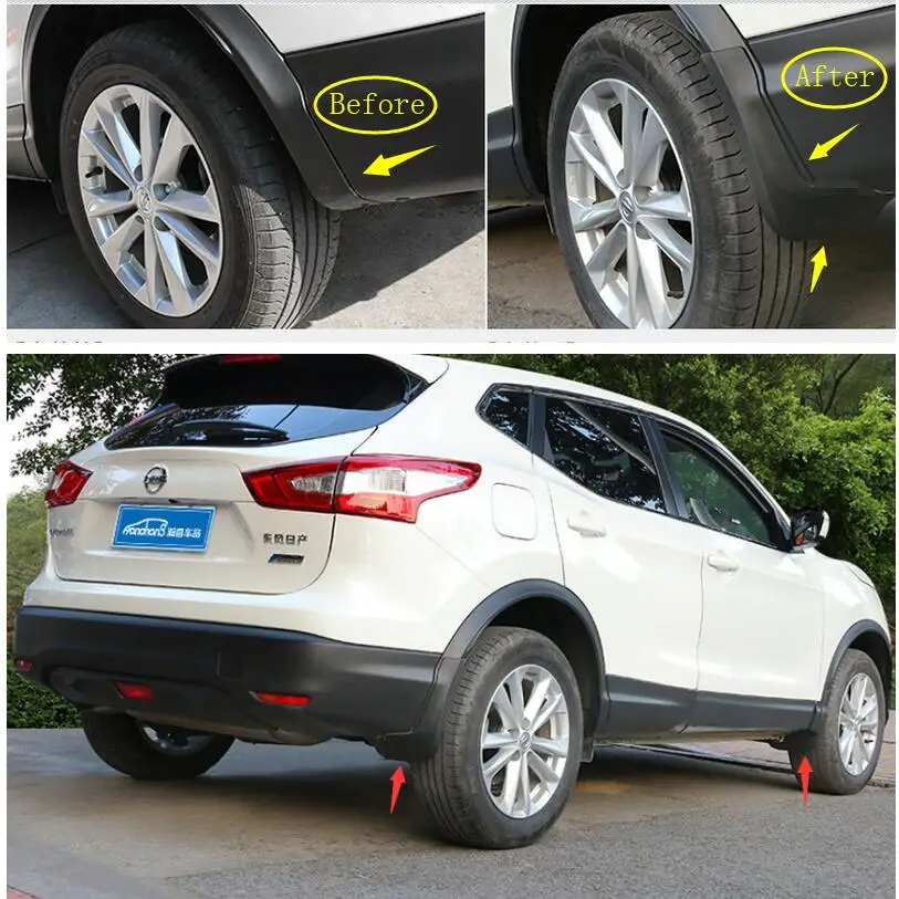 

Lapetus For Nissan Qashqai J11 2014 - 2018 Front + Rear Mudguards Mud Flap Flaps Splash Guards Fender Protection Kit