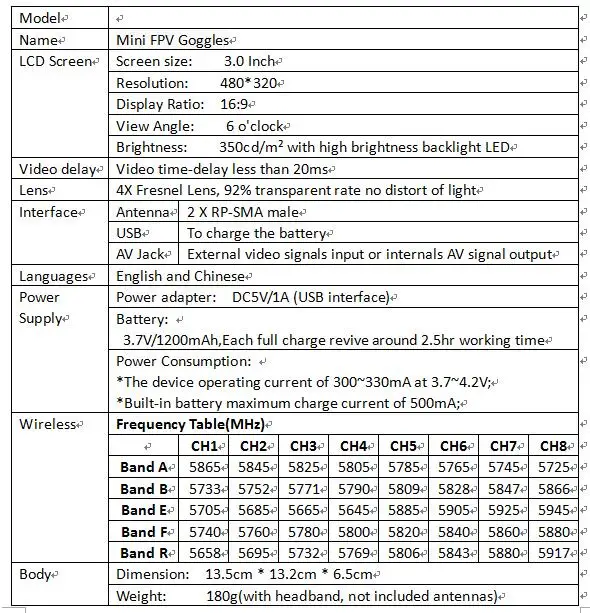 Микро FPV Квадрокоптер на дистанционном управлении с игрушки с 5,8G 25 МВт 40CH 800TVL Камера и 3 дюймов FPV защитные очки виртуальной реальности VR гарнитура, встроенная 1200 мАч батарея