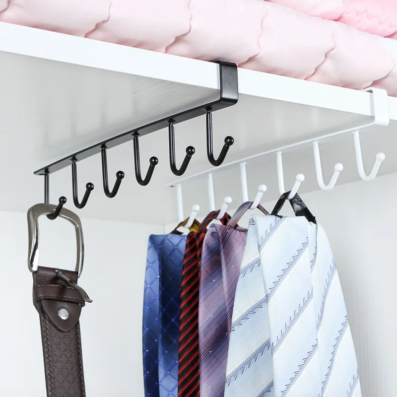 Iron Storage Rack Multi Function Hook Hanging Clothes Wardrobe