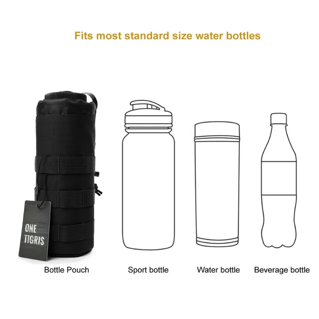 Onetigris Tactical EDC Water Bottle Pouch MOLLE Sports Bottles SNIPER Water  Bottle Holder Bag With Shoulder Strap