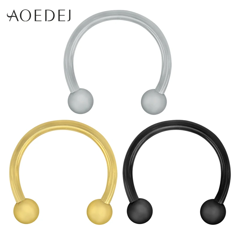 

AOEDEJ 6-14mm KPOP Hoop Earring Punk Rock Boys 316L Stainless Steel Earrings For Men Women Korean Ear Cartilage Piercing Jewelry