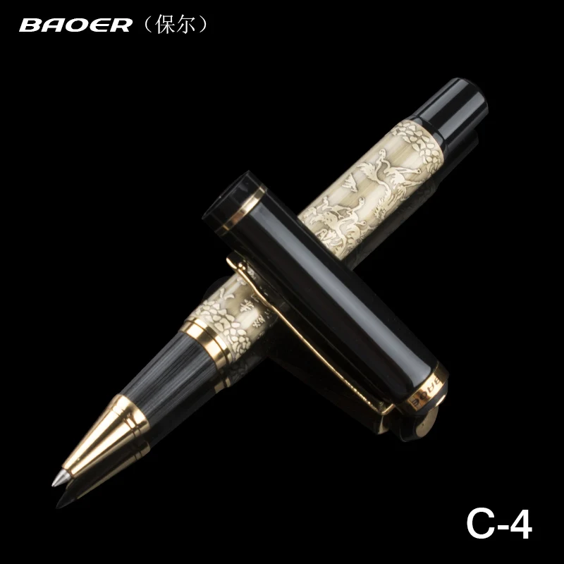 Baoer 507 высокое качество Xubeihong "восемь лошадей" шариковая ручка с тиснением лучший подарок дизайн Роскошная креативная ручка - Цвет: A