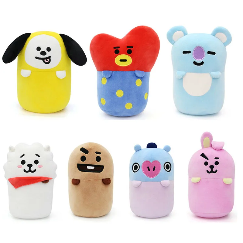 

New Kpop Bangtan Boys Soft Mini Nap Cushion Pillow CHIMMY TATA KOYA RJ COOKY MANG SHOOKY Sleeping Pillow Cartoon Dolls 18*23cm