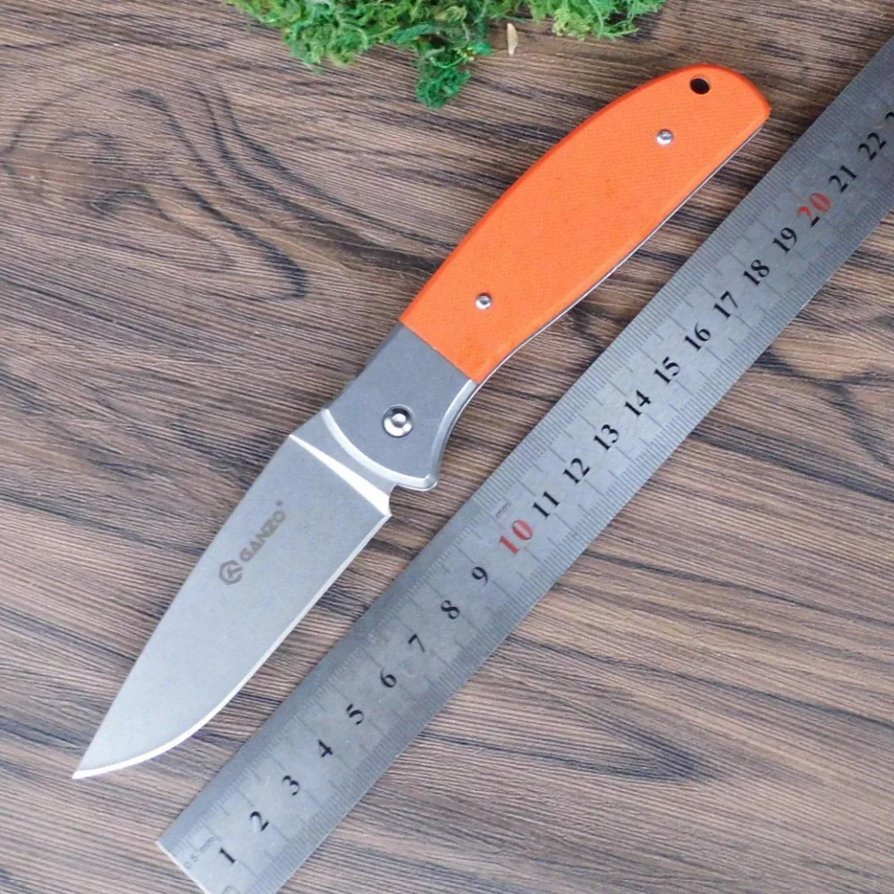 58 60HRC Ganzo G7482 440C лезвие G10 Ручка складной Ножи выживания инструмент Отдых на