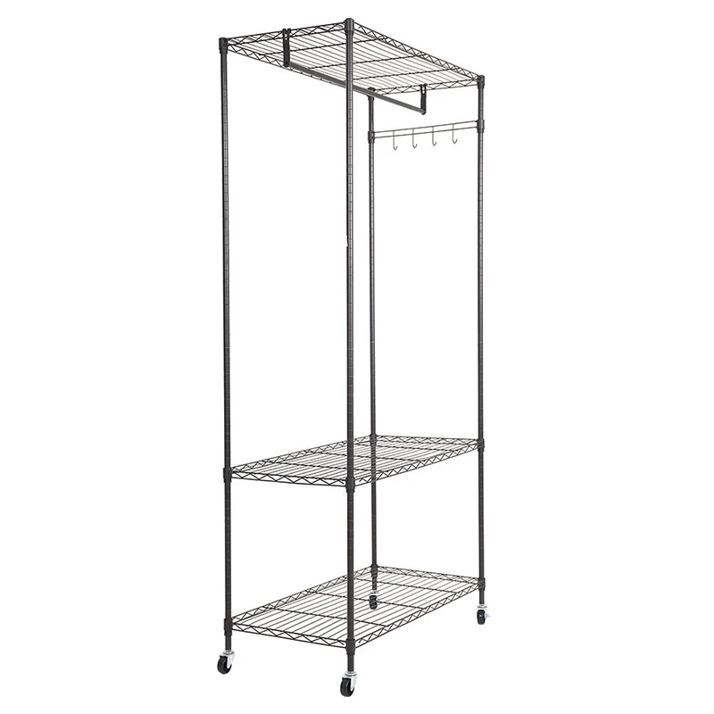 Portable Garment Rack Closet System Rolling Clothes Rack With Shelves Closet Organizer Rolling Clothes Rack Clothes Rackgarment Rack Aliexpress