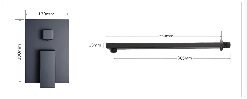 LANGYO латунный квадратный черный душевой набор для ванной комнаты 12 дюймов дождевая насадка для душа кран потолочный душевой рычаг Diverter смеситель ручной душ