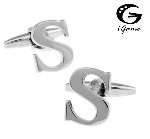 

iGame Letters Cuff Links Quality Brass Material S Design Free Shipping