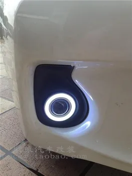 

eOsuns COB angel eye led daytime running light DRL + halogen Fog Light + Projector Lens for lexus ct200h 2011-14