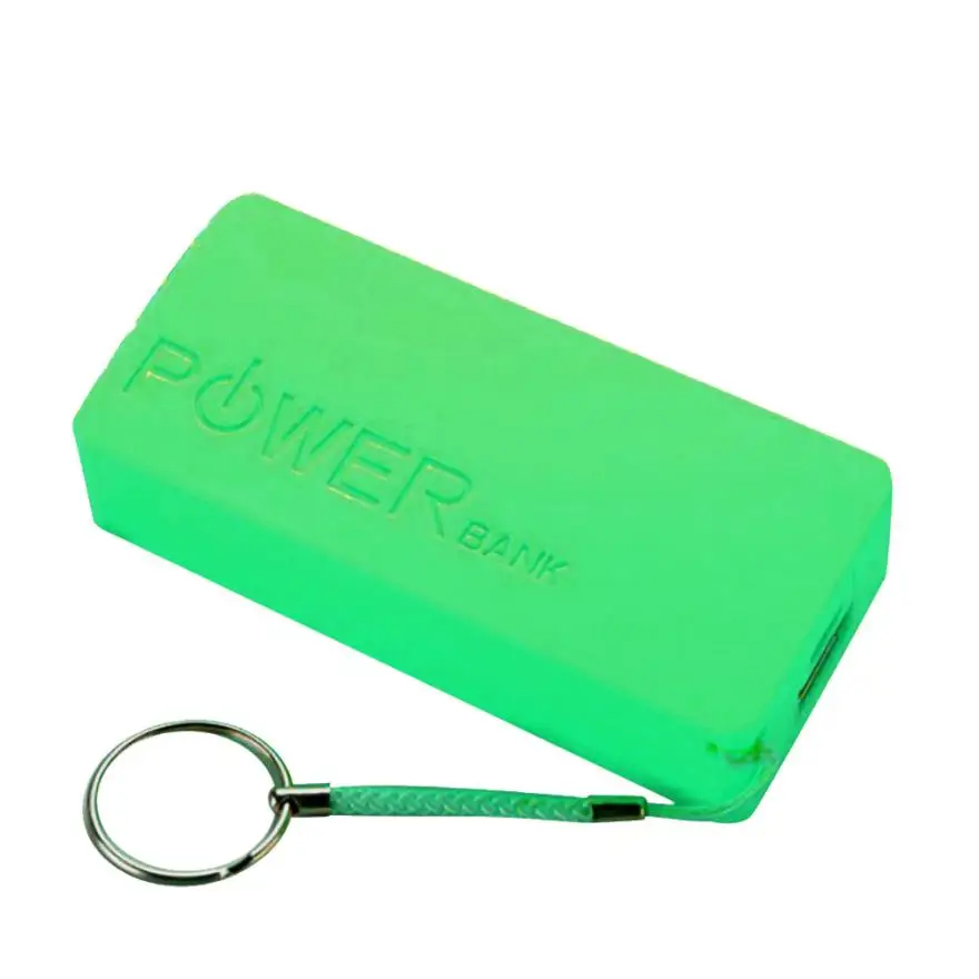Высокое качество 5600 мАч 2X18650 USB внешний аккумулятор зарядное устройство чехол DIY коробка для iPhone для Sumsang дропшиппинг apr26 - Цвет: Зеленый