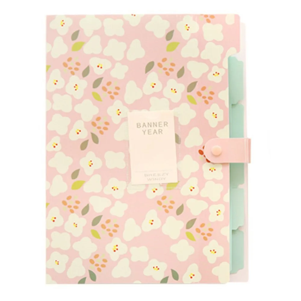 

Floral Printed Accordion Document File Folder Expanding Letter Organizer Three Colors For Office,Students,Business