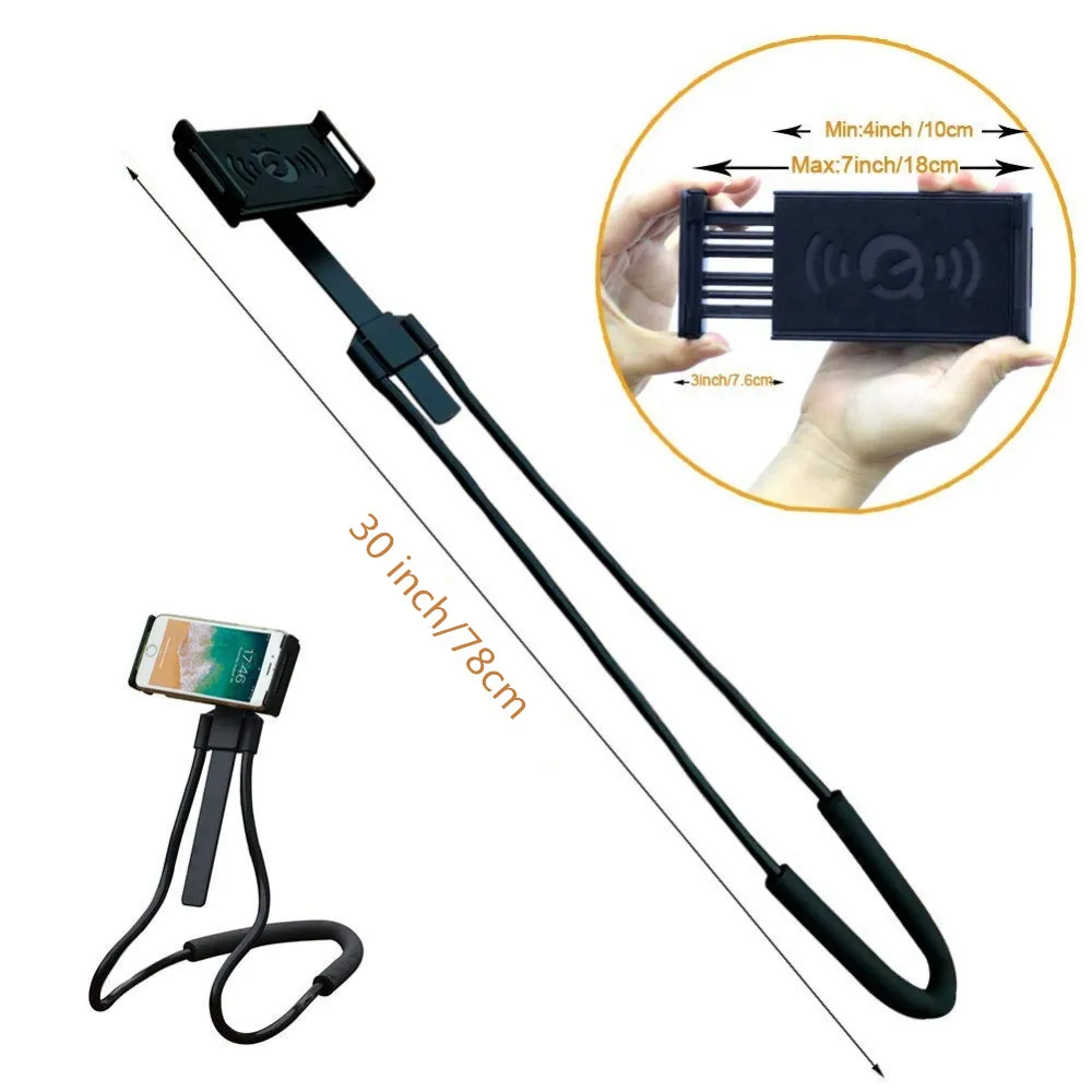  Fimilef Lazy Neck Phone Holder for iPhone Samsung Flexible Lazy Phone Holder Table Desktop Phone St