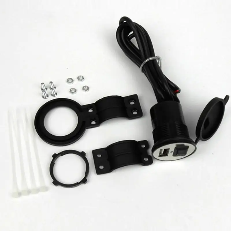 Мотоцикл телефон USB зарядное устройство адаптер питания Порт розетка 12 В